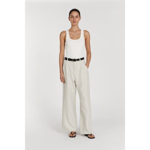 DISSH Rowan Bone Pant Wide Leg High Waist Trousers Size 10 Capsule Classic Chic - Picture 2 of 16